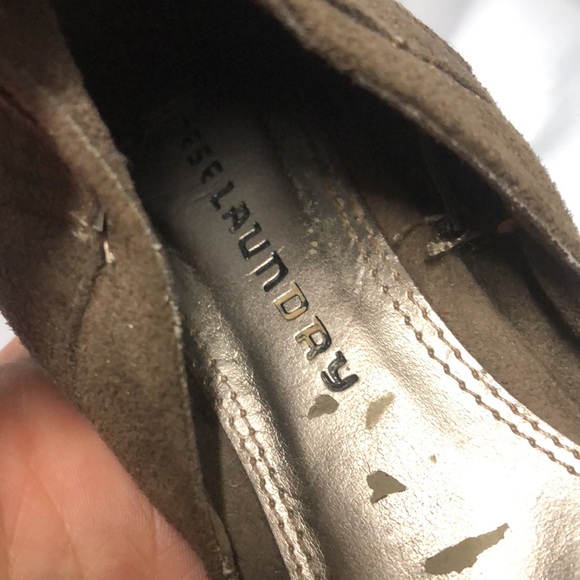 Brown suede zip up heeled open toed boots size 8.5 - Picture 3 of 12